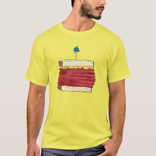Pastrami op Rye NYC Kosher Joodse Deli Sandwich T-shirt (Voorkant)