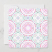  pastroze roze groene verjaardag van meisjes kaart (Achterkant)