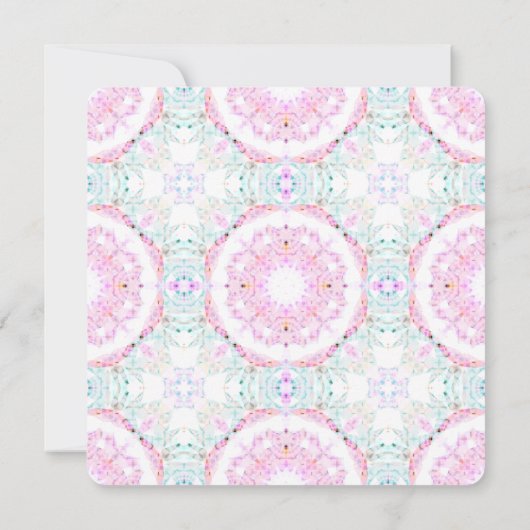  pastroze roze groene verjaardag van meisjes kaart (Achterkant)