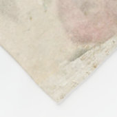  pastroze rozen & witte kant fleece deken (Hoek)