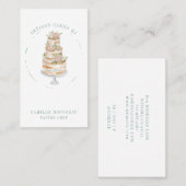 Pastry Bakkerij Chef Baker Elegant Cake Visitekaartje (Voorkant / Achterkant)