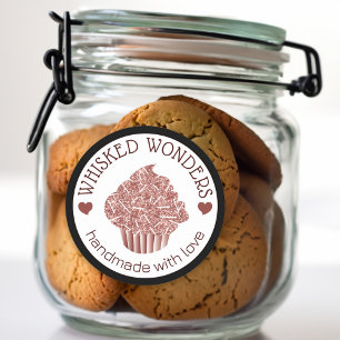 Pastry Cake Bakery Glitter Rose Gold Pink Drips Ronde Sticker