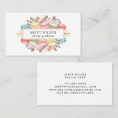 Pastry Chef Baker Bakery Waterverf Cookies Busine Visitekaartje (Voorkant / Achterkant)