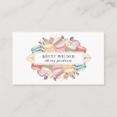 Pastry Chef Baker Bakery Waterverf Cookies Busine Visitekaartje (Voorkant)