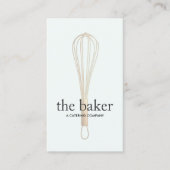 Pastry Chef Baker Whisk Logo Bakery Catering II Visitekaartje (Voorkant)