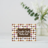 Pastry Chef Bakery Bake Shop Muffin Cake Pie Slice Visitekaartje (Staand voorkant)