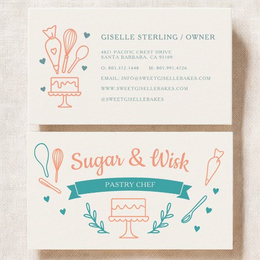Pastry Chef Bakery Baker Visitekaartje