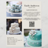 Pastry Chef Bakery Services Foto QR Code Flyer (Voorkant)
