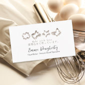 Pastry Chef Baking Utensil Elegant Cookie Cutter Visitekaartje