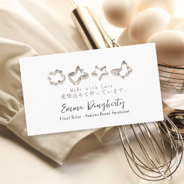 Pastry Chef Baking Utensil Elegant Cookie Cutter Visitekaartje