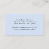 Pastry Chef Baking Utensil Rolling Pin Schattigee  Visitekaartje (Achterkant)