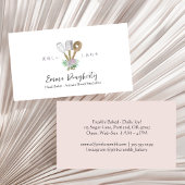 Pastry Chef Baking Utensil Stoffig Roos Bloemen Visitekaartje