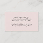 Pastry Chef Baking Utensil Stoffig Roos Bloemen Visitekaartje (Achterkant)