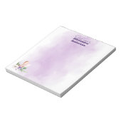 Pastry Chef Baking Utensils Paarse Waterverf Notitieblok (Linkerzijde)