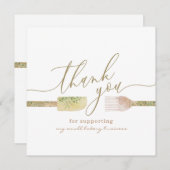 Pastry chef bakkerij patisserie bedankt kaart (Voorkant / Achterkant)