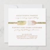 Pastry chef bakkerij patisserie bedankt kaart (Achterkant)