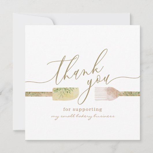 Pastry chef bakkerij patisserie bedankt kaart (Voorkant)