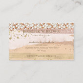 Pastry Chef Blush Pink Bakery Weddenschap Cake Visitekaartje (Achterkant)