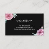 Pastry Chef Cake Bakery Moderne Floral Typografie Visitekaartje (Achterkant)