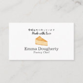 Pastry Chef Cheesecake Logo Minimalist Modern Visitekaartje (Voorkant)
