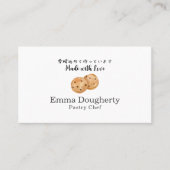 Pastry Chef Chocolate Chip Cookie Baker Modern Visitekaartje (Voorkant)