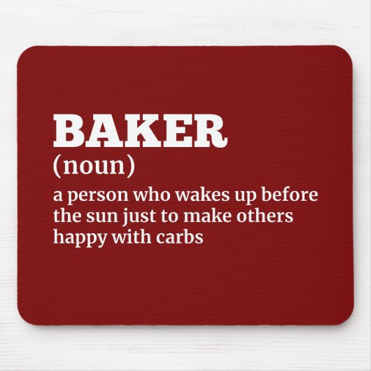 Pastry Chef Funny Definition Muismat (Voorkant)