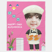 Pastry Chef Head in Hole Greatest Cookie Birthday Fleece Deken (Voorkant)