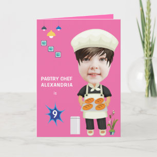 Pastry Chef 🎂 Head in Hole Grootste Verjaardag Kaart
