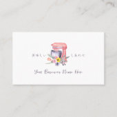 Pastry Chef Loyalty Kaart Bakken Utensil Mixer Roz Visitekaartje (Voorkant)