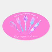 Pastry Chef Ovale Sticker (Voorkant)