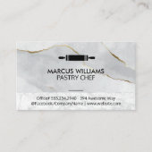 Pastry Chef | Rollenbak | Marmer Visitekaartje (Voorkant)