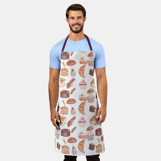 Pastry Chef Schort (Gedragen)