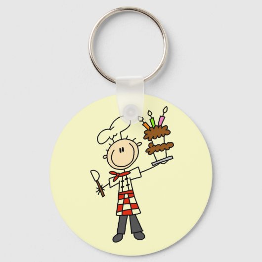 Pastry Chef Tshirts en Gifts Sleutelhanger (Voorkant)