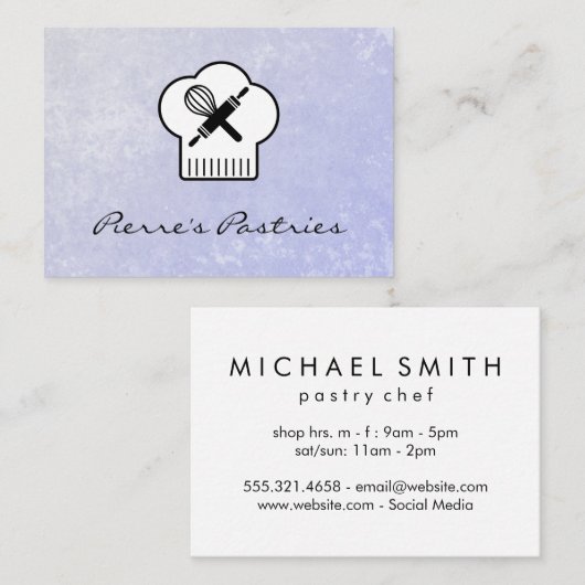 Pastry Chef Visitekaartje (Voorkant / Achterkant)