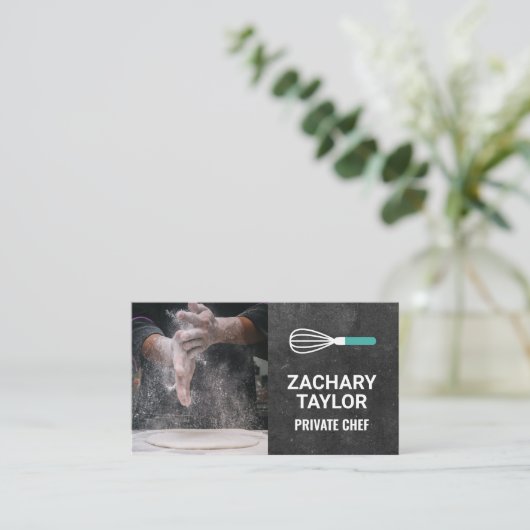 Pastry Chef | Whisk Visitekaartje (Staand voorkant)