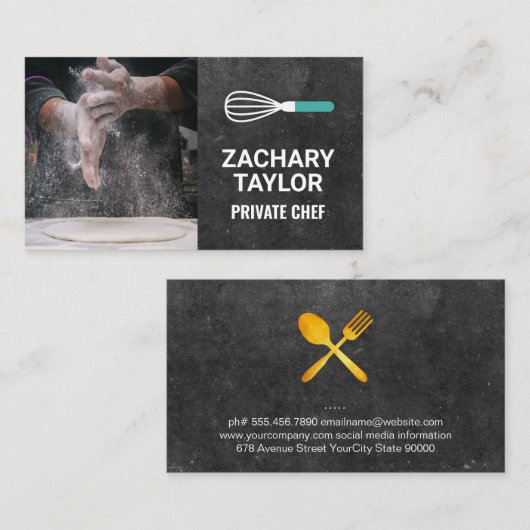 Pastry Chef | Whisk Visitekaartje (Voorkant / Achterkant)
