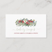 Pastry Chef Zelfgemaakte Bakkerij Groene Rode Bloe Visitekaartje (Voorkant)