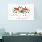 Pastry Chef Zelfgemaakte Bakkerij Rode Bloem Spandoek (Beurs)