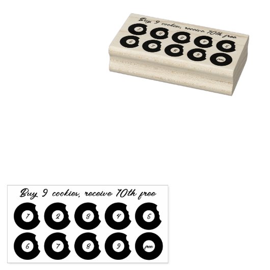 Pastry Cookies Donuts Punch Bakery Loyalty Rubberstempel (Gestempeld)