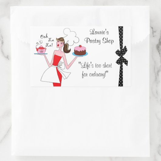 Pastry Diva-stickers Rechthoekige Sticker (Tas)