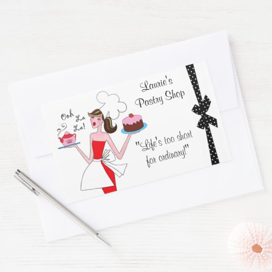 Pastry Diva-stickers Rechthoekige Sticker (Envelop)