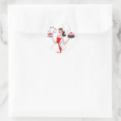 Pastry Diva-stickers Ronde Sticker (Tas)