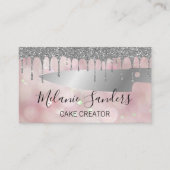 Pastry Knife | Achtergrond Bokeh Glitter Visitekaartje (Voorkant)