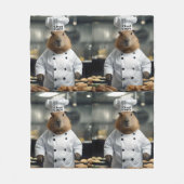 Pastry Prowess: de culinaire capibara Fleece Deken (Voorkant)