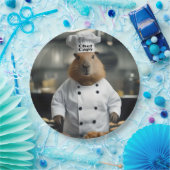 Pastry Prowess: de culinaire capibara Papieren Bordje (Feest)