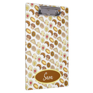 Pastry Tray Croissant Danish Muffin Bked Goods Klembord