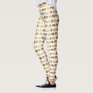 Pastry Tray Croissant Danish Muffin Bked Goods Leggings