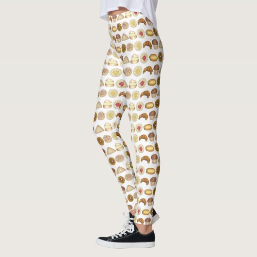 Pastry Tray Croissant Danish Muffin Bked Goods Leggings (Links)