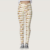 Pastry Tray Croissant Danish Muffin Bked Goods Leggings (Voorkant)