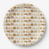 Pastry Tray Croissant Danish Muffin Bked Goods Papieren Bordje (Voorkant)